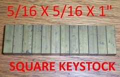 TWELVE PIECES Key Stock 5/16″ x 5/16″ x 1″ Length Brass Bilateral – MILLED ENDS