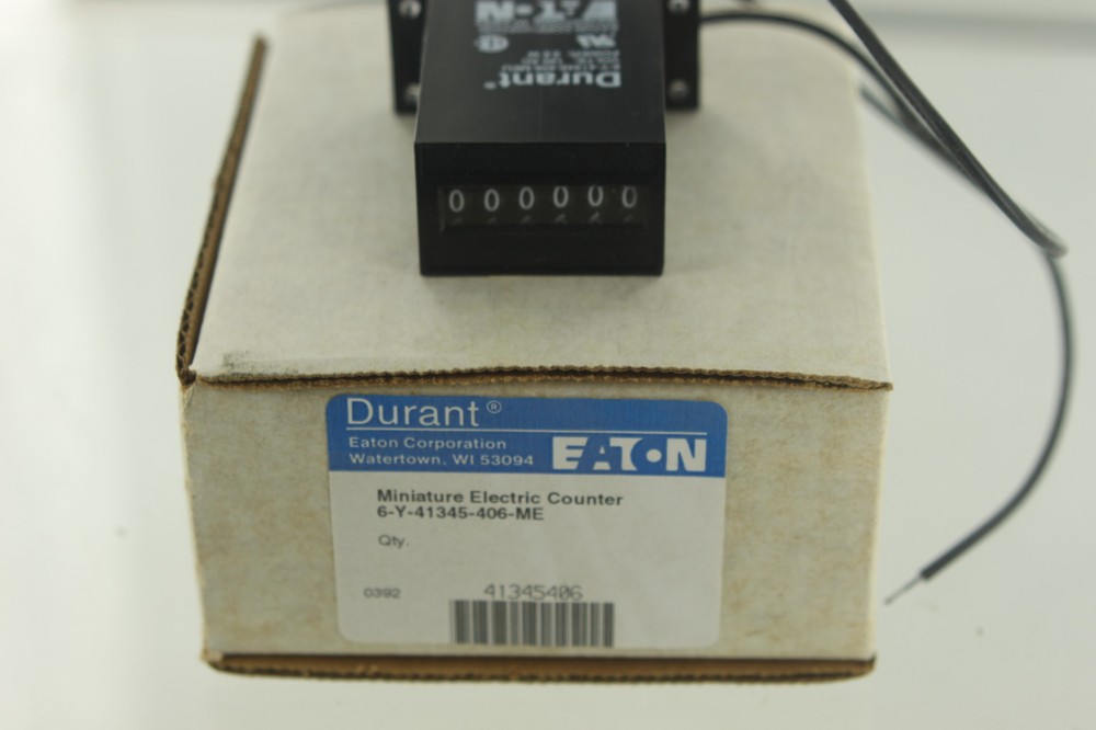 EATON DURANT 6-Y-41345-406-ME 6 DIGIT BASE MOUNT MINI ELECTRIC COUNTER NEW