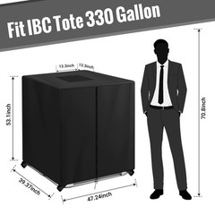 IBC Tote Cover with Zipper – Heavy-Duty 420D Oxford Fabric Waterproof 275/