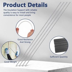 200 PCS Insulation Support Wire 16″ High Carbon Steel Rods for Ceiling Attic