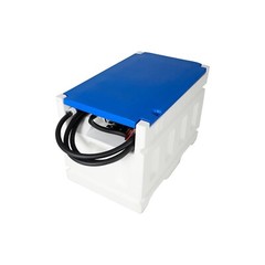 12V 10GPM DEF Portable Transfer Pump Kit with 48 Gallon Caddy Tank, Nozzle,Hose