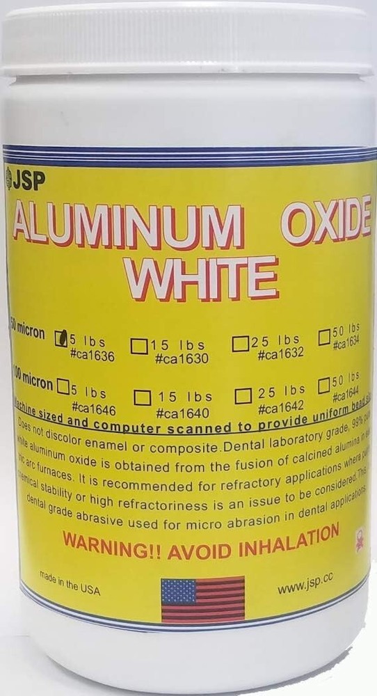 ALUMINUM OXIDE 50 micron WHITE 5 LB Polishing Blasting Media Abrasive Tumbling
