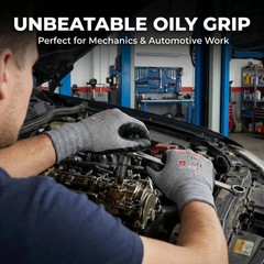 15-Gauge Micro-Foam Nitrile Work Gloves for Men, High Dexterity Mechanic Glov…