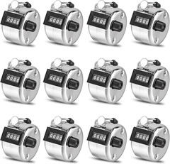 12 Pcs Hand Tally Counter 4-Digit Lap Counter Clicker, Manual Mechanical