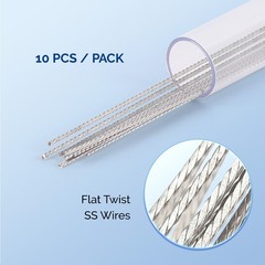 Dental Orthodontic Lingual Retainer Wires Flat Straight Twist Wire 0.028/0.032