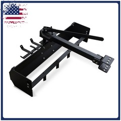 42” Trailer Box Scraper with Tractor Box Blade Hitch Tow Fit for ATV UTV, Black