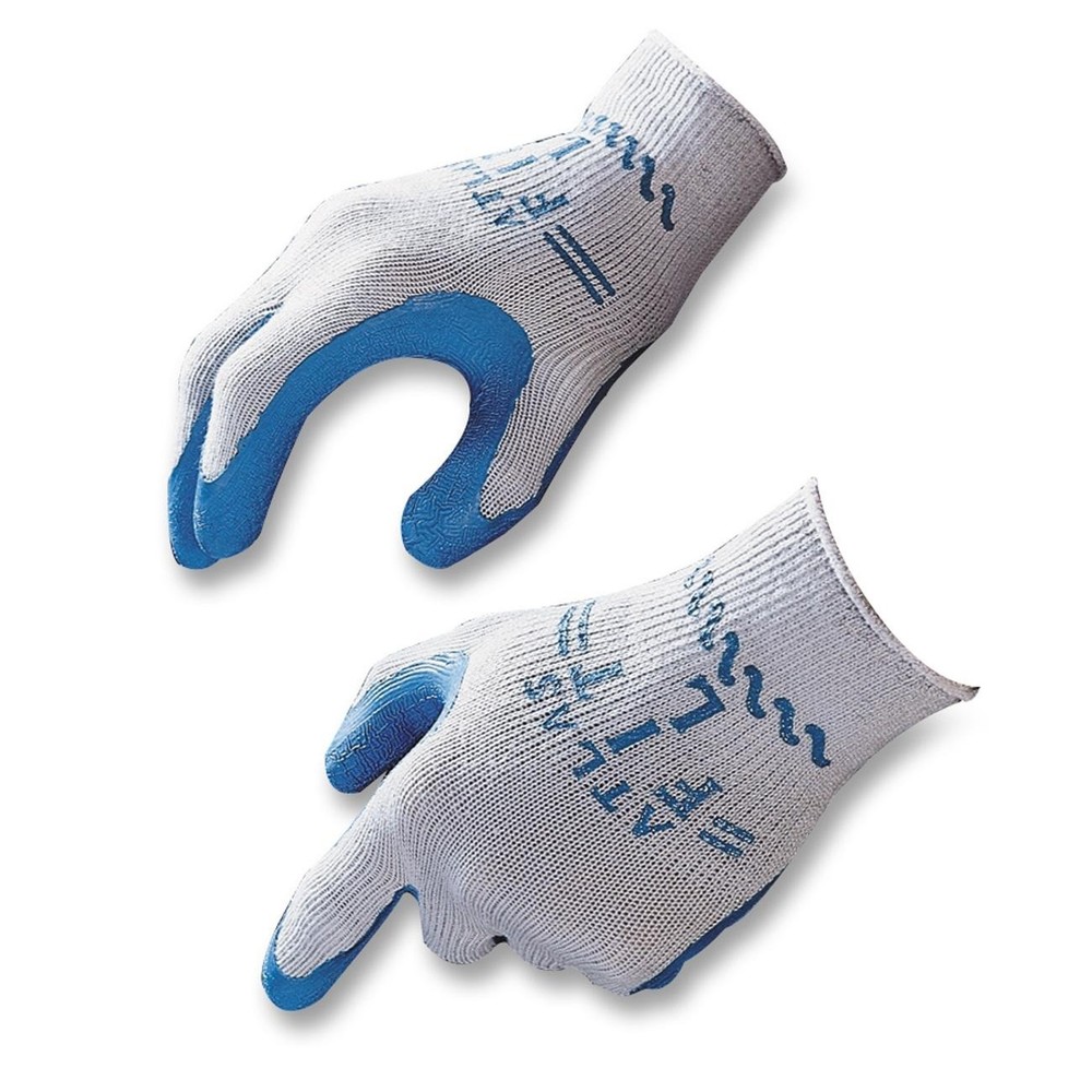 SHOWA BSM30008 Atlas Fit 300 Gloves Gray Rubber Cotton Polyester