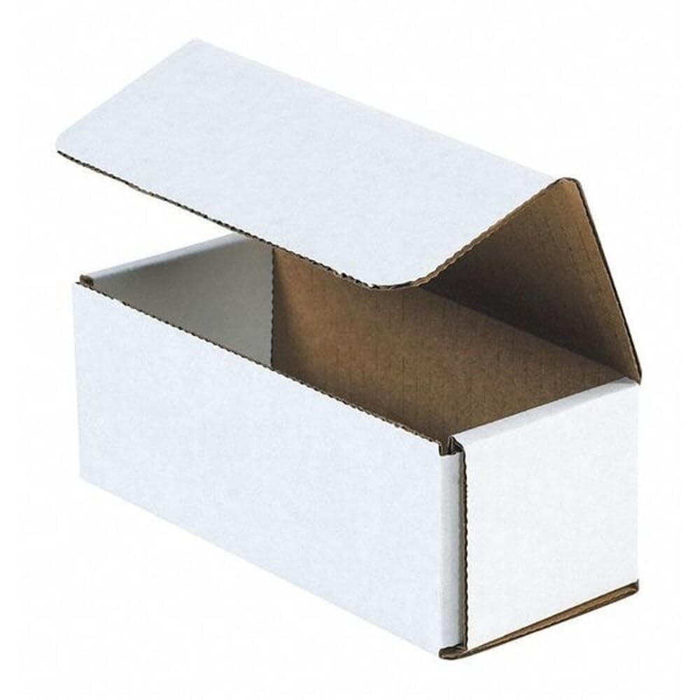 BOX USA White Corrugated Cardboard Mailing Boxes, 10″ One Size, Oyster