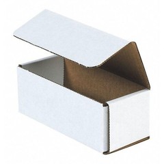 BOX USA White Corrugated Cardboard Mailing Boxes, 10″ One Size, Oyster