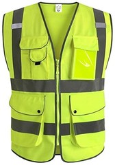 9 Pocket High Visibility Reflective Safety Vest for Men & Women – ANSI/ISEA C…