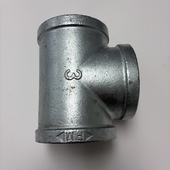 STZ Industries 3 in FIP X 3 in FIP Galvanized Malleable Iron Tee 351T-3