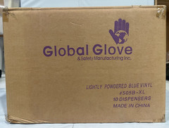 10 BOXES- 5 MIL Powdered VINYL Disposable Medical Examination Cleaning Gloves XL