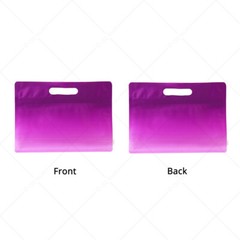 Multi-Size Gradient Matte Purple Kraft Paper Stand Up Zipper Bag w/Hang Hole P
