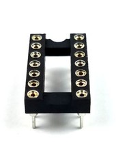 10PCS IC Sockets DIP-14 Machined Round Contact Pins Holes 2.54mm DIP14 DIP 14