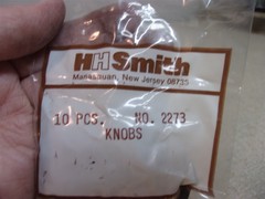 NEW HH Smith 2273 Knobs, Lot of 10 *FREE SHIPPING*