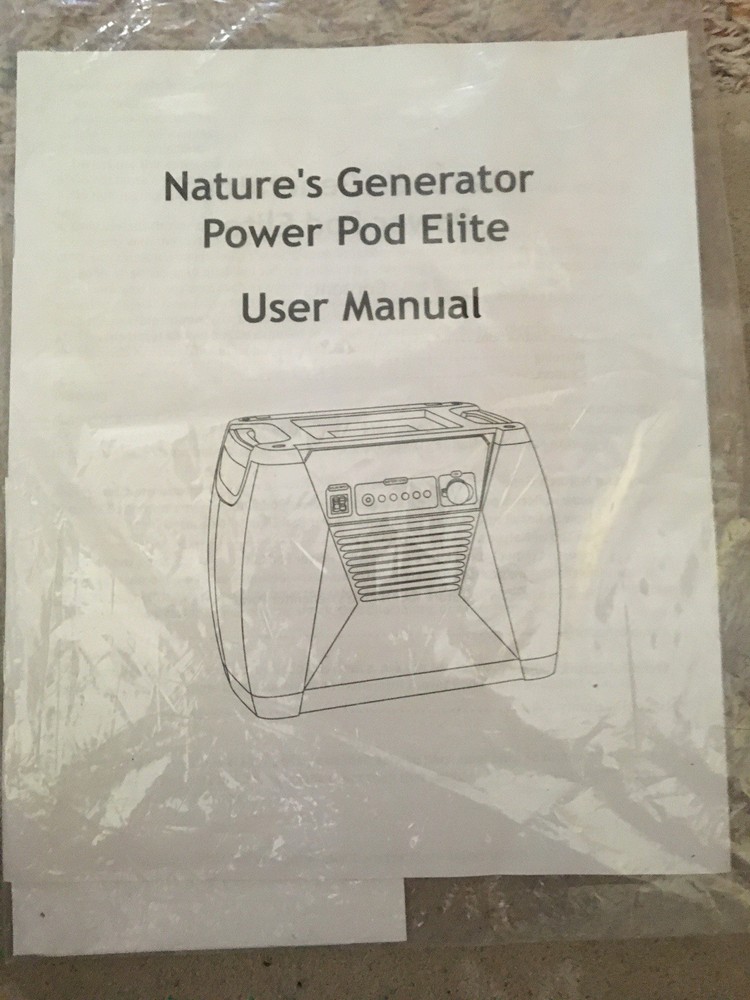 Nature’s Generator Power Pod Elite User Manual