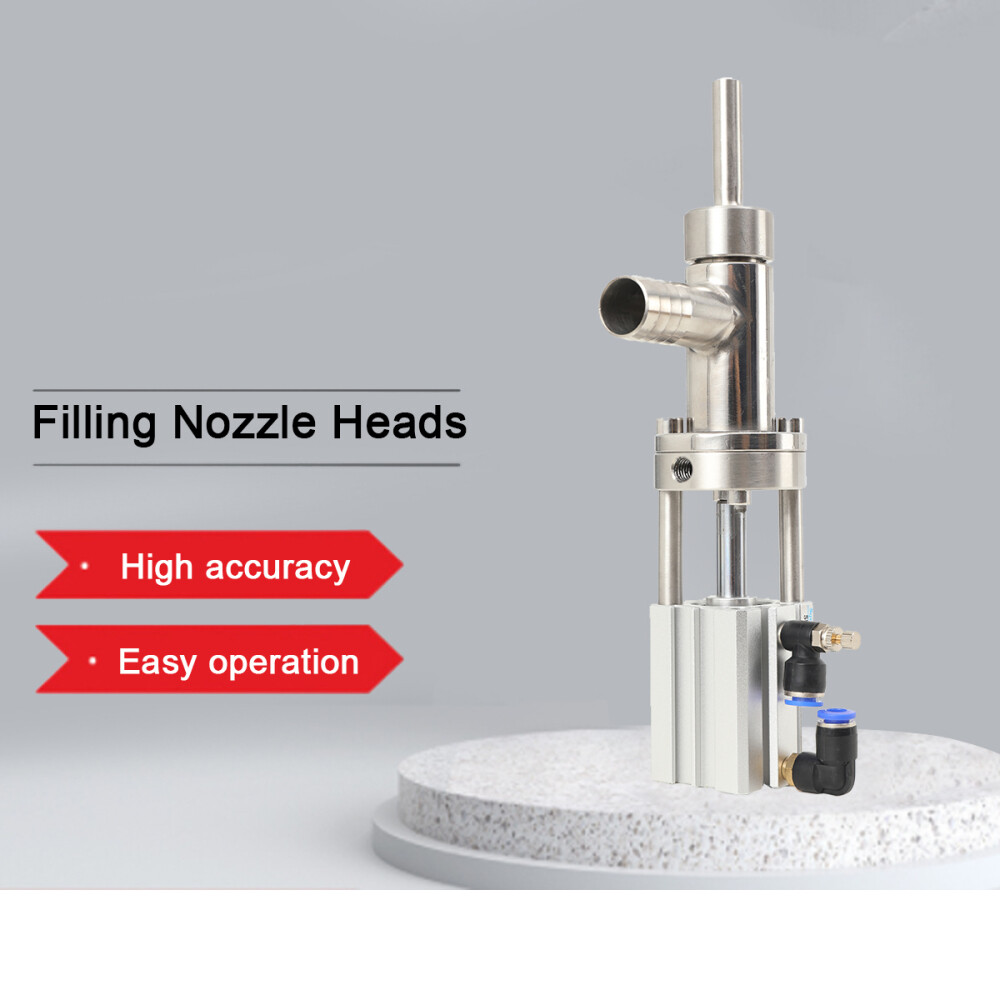 Filling Nozzle Head 12mm Anti-Drip Pneumatic Filling Machine Fittings Slivery