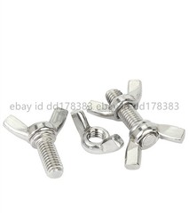 304 Stainless Steel Wing Thumb Screws With Wing Thumb Nut M3 M4 M5 M6 M8 M10 M12