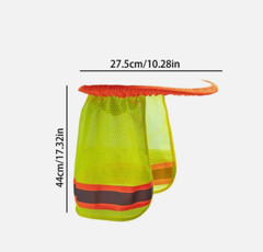 2 Pcs Hard Hat Neck Cover Neck Cover Shield Sun Shade Reflective Stripe Cap