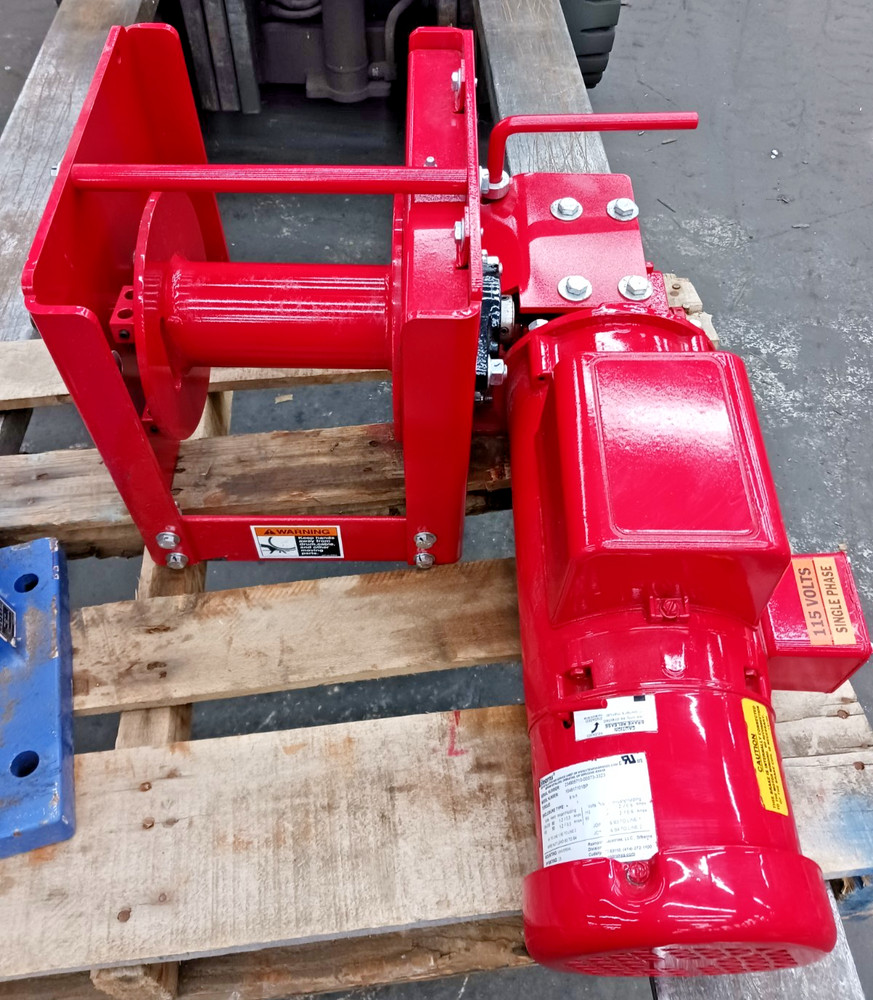 New Thern 3/4 HP Worm Spur Gear Electrical Winch 1100lbs Max 32 Fpm 4WS1MC 6″OD