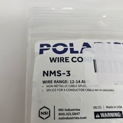 NSI Polaris NMS-3 Cable Splice 12-14 AWG, 3-Conductor, White/Clear