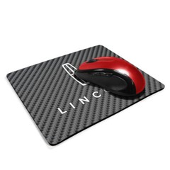 Lincoln Black Carbon Fiber Texture Graphic PC Mouse Pad