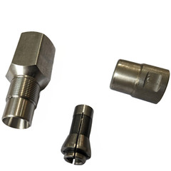FLAPPER ADAPTER STAINLESS STEEL 5/8 UNC Thread with 1/4″ Collet Made in USA