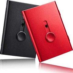 2 Pack Thumb Drive Business Card Holder Stainless Steel Slide Out Name Card Case