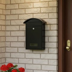 Metal Mailbox Decorative Outdoor Mail Box Powder-Coat Finish for Garden