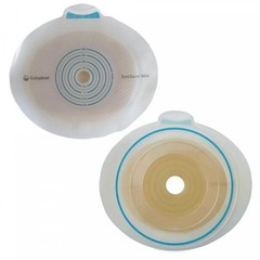 Coloplast SenSura Mio Flex Barrier 35-48mm Stoma Open 50mm Flange Trim Flat Gray