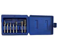 Astro 2181 8pc Double Cut Carbide Rotary Burr Set Die Grinder 1/4 in Shank