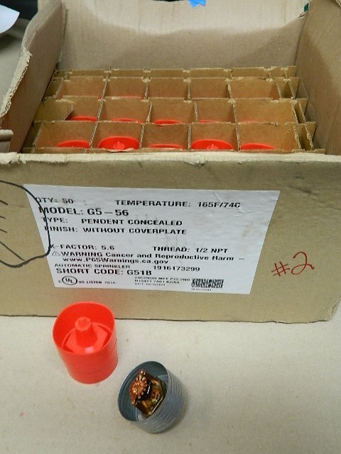 Reliable Fire Sprinkler Pendent Concealed G5-56 ( 25 – pieces ) 1/2″ NPT LOT # 2