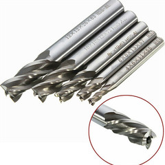 5Pcs CNC Straight Drill Bits HSS Shank 4 Flutes Engraving Milling Cutters c