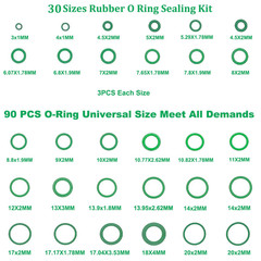 195 PCS AC Seal Kit O-Ring Gasket Assortment Automotive Air Conditioning R134a