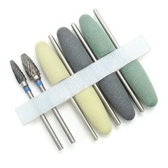 8Pcs Dental Lab Resin Base Acrylic Polishing Burs Kit Low-Speed HP 2.35mm