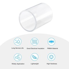 Acrylic Pipe Rigid Round Tube Clear 70mm ID 80mm OD 100mm