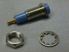 10 Mil-Spec Johnson 105-0210-200 Blue Insulated Metal-Clad Tip Jacks