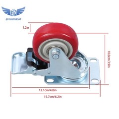 4PCS 3 Inch Heavy Duty Swivel Caster Wheels with Brake, Safety Locking Casters