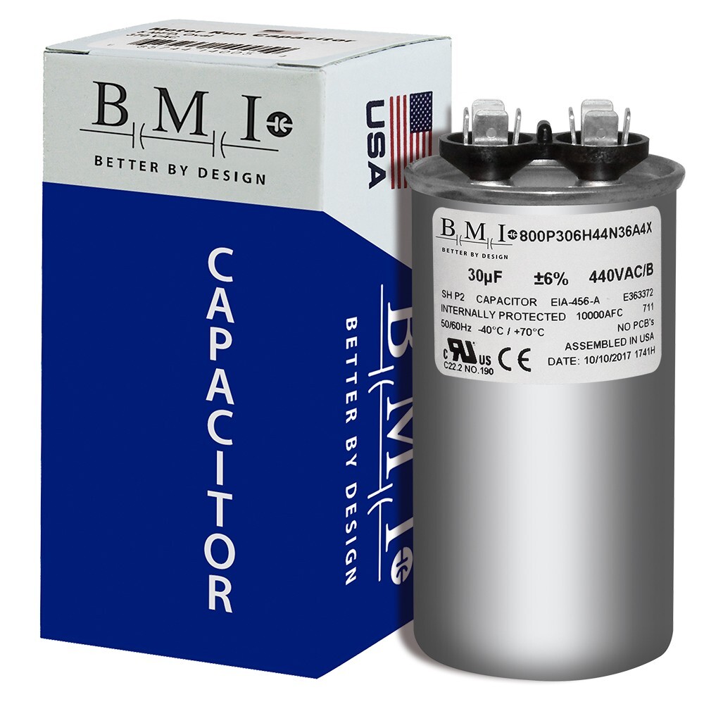 BMI 30.0UF +/-6% 370V or 440V AC/B Run Capacitor Replaces 325P306H37M30N4X