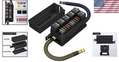 Heavy-Duty Pre-Wired 12V Fuse and Relay Box for Marine & Automotive Applications
