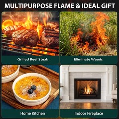 Muphop Powerful Propane Torch Gun, Flamethrower Gun with Silver and Black