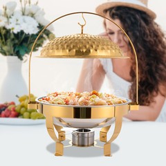 Roll Top Chafing Dish Buffet Set Stainless Steel Chafer Buffet Servers Warmer