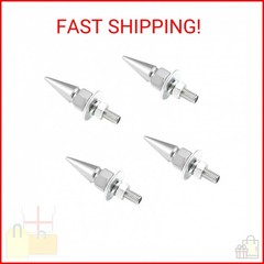 SHMZK 4 PCS Spikes License Plate Screws for Car, Anti Theft Spike Shape Aluminum