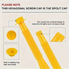 Replacement Gas Can Spout Nozzle Vent Kit for Plastic Gas Cans Old Style Cap