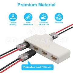 100Pcs 2 Pin Wire Connector Quick Splice Plug AWG 18-22 For LED Automotive Car