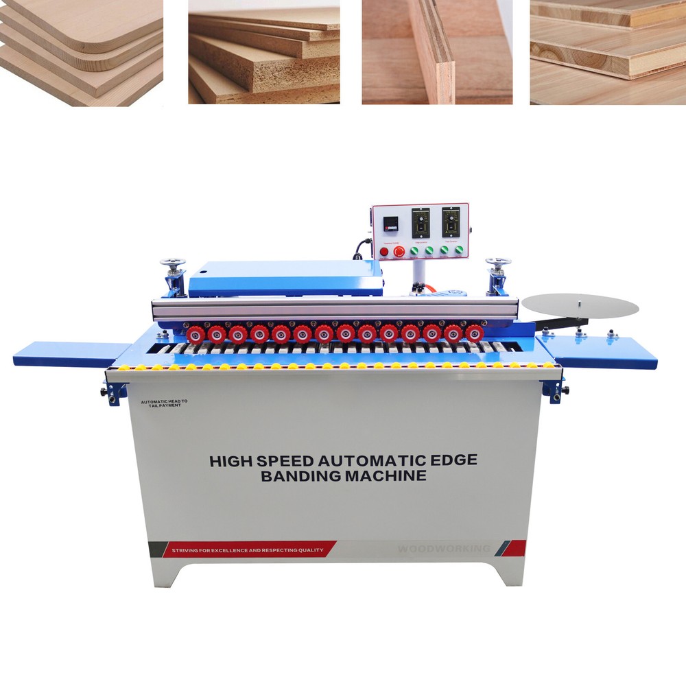 Straight Line Automatic Edge Banding Machine 110V Double-sided Adhesive Coating