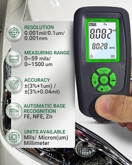 Automotive Paint Thickness Gauge for Coating Measurement with Auto Detection