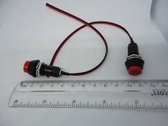 2Pcs Pack Lot 12mm 12V Momentary Round Red 2 Pin Power Button Switch Reset Cable