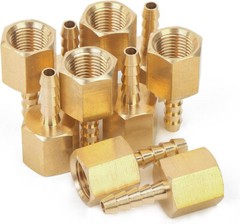 (Ships Fast 10-Pack) 1/8″ Hose Barb x 1/8 FNPT NPT Female Thread | Brass Fitting