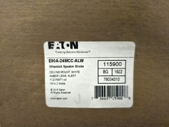 Wheelock E90A-24MCC-ALW White Ceiling Mount Speaker Strobe with Amber Lens